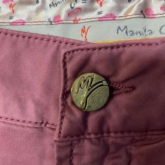 Manila Grace Chino Denim Burgundy - Picture 9 of 15